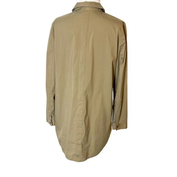 Lafayette 148 poplin tunic top w/ pockets tan sz 8 - Picture 2 of 6